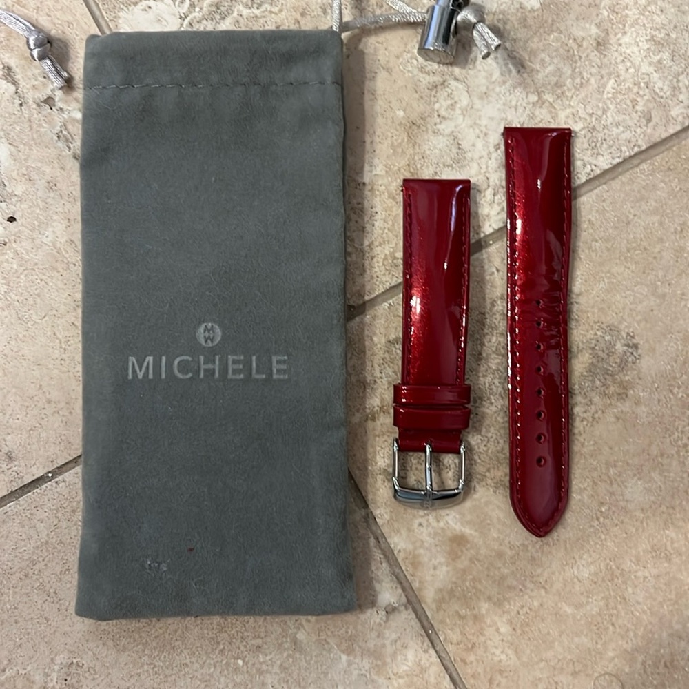 Michele leather watch band